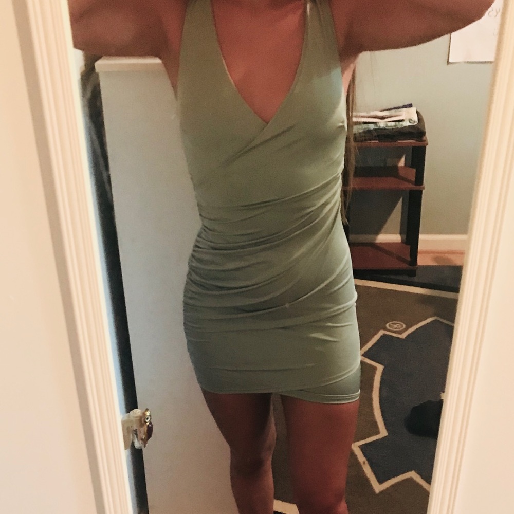 Seafoam Green/light Blue Slinky Dress